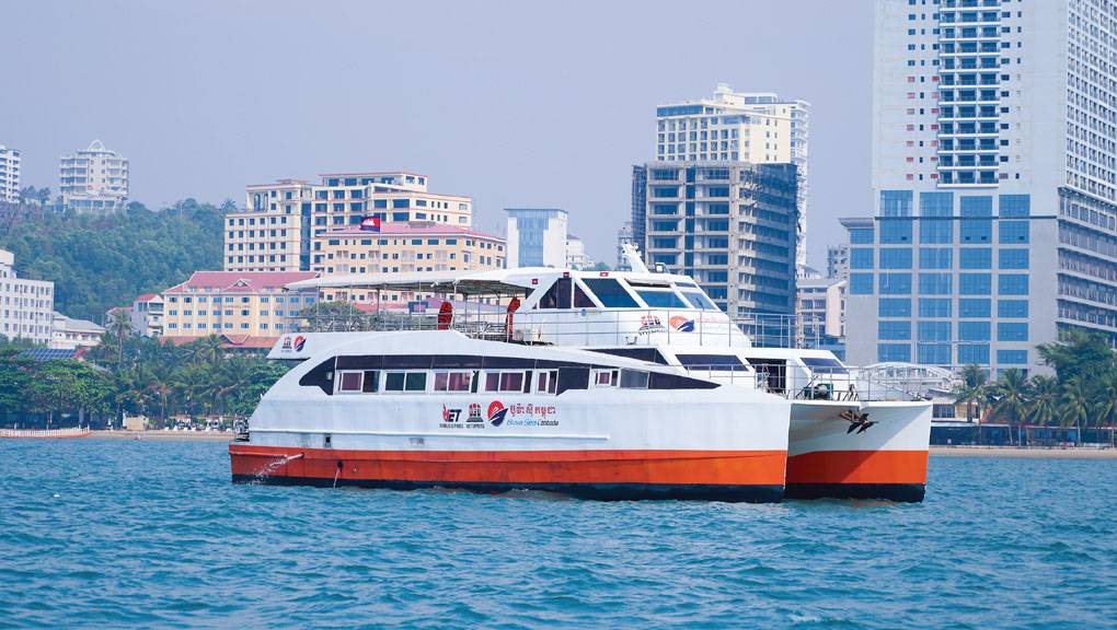 Buva Sea Cambodia Ferry at the SihanoukVille Tourist Port.