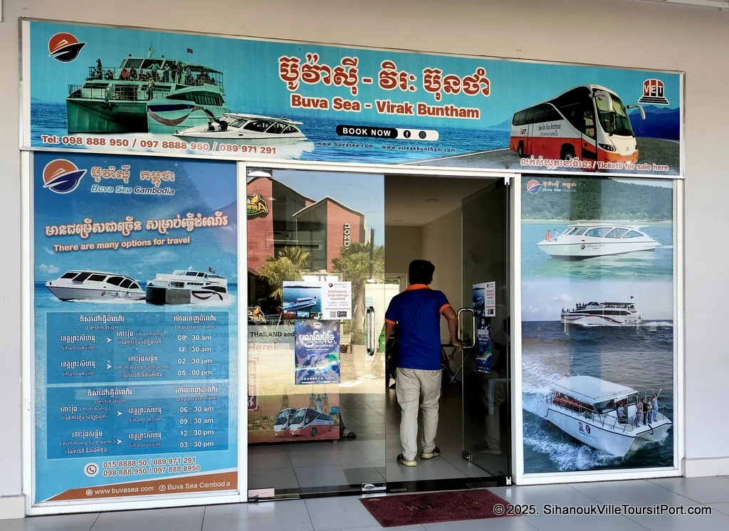 SihanoukVille Tourist Port in Cambodia. Ferry to the Cambodian Islands. Koh Rong and Koh Rong Samloem. Prices and Schedules.