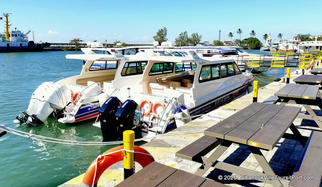 SihanoukVille Tourist Port in Cambodia. Ferry to the Cambodian Islands. Koh Rong and Koh Rong Samloem. Prices and Schedules.