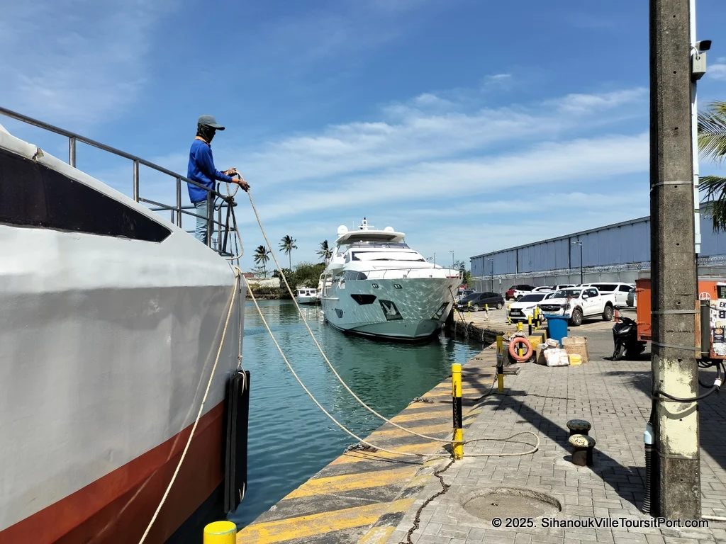 SihanoukVille Tourist Port in Cambodia.  Ferry to the Cambodian Islands.  Koh Rong and Koh Rong Samloem.  Prices and Schedules.