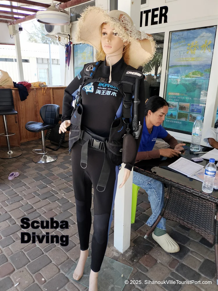 diving on Koh Rong Island in Cambodia.