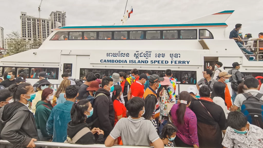 Cambodia Island Speed Ferry at the SihanoukVille Tourist Port.