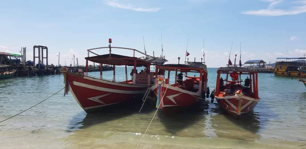 Oun Koh Rong Boat trip on Koh Rong Island in Cambodia.