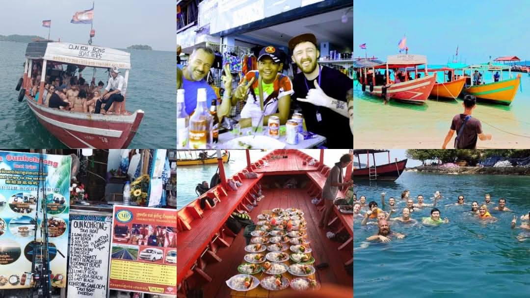 Oun Koh Rong Boat trip on Koh Rong Island in Cambodia.