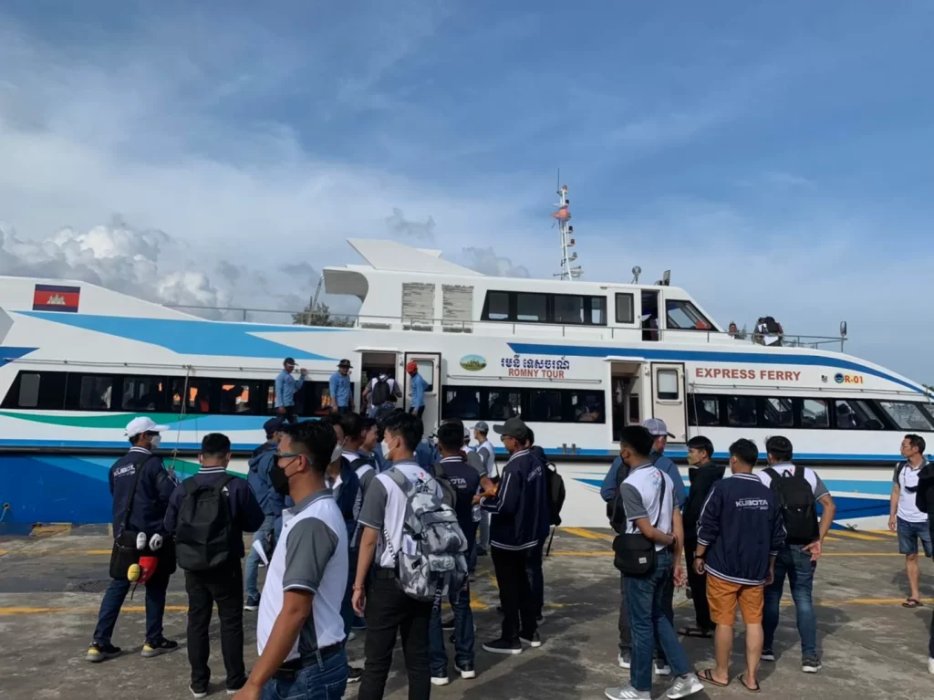 Romny Tour Ferry at the SihanoukVille Tourist Port.