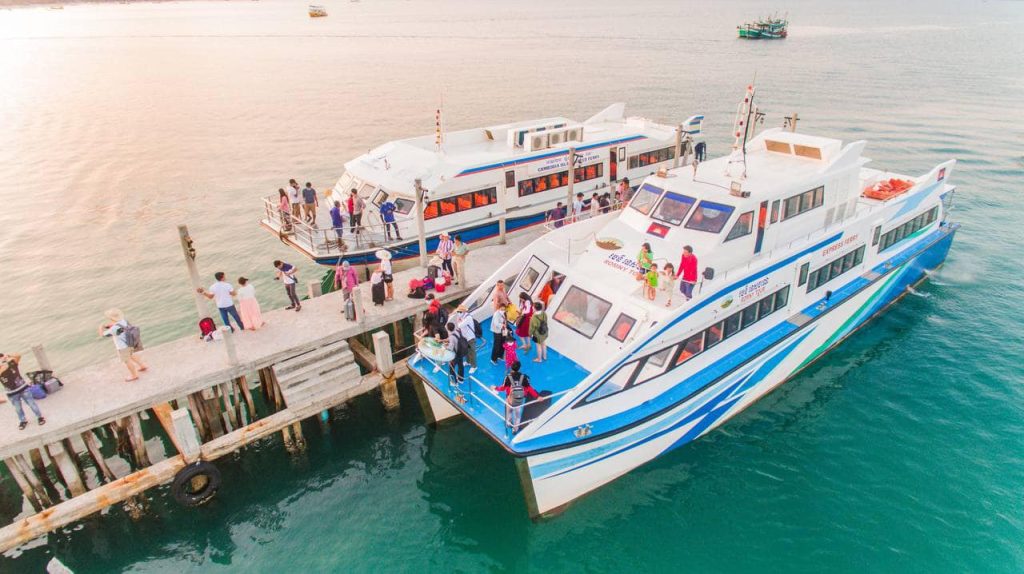 Romny Tour Ferry at the SihanoukVille Tourist Port.