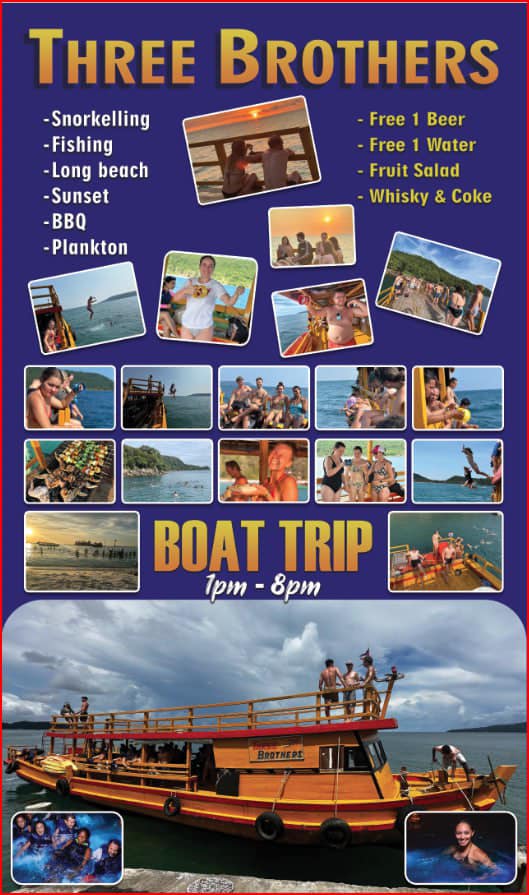 Three Brothers boat trip on Koh Rong Island in Cambodia