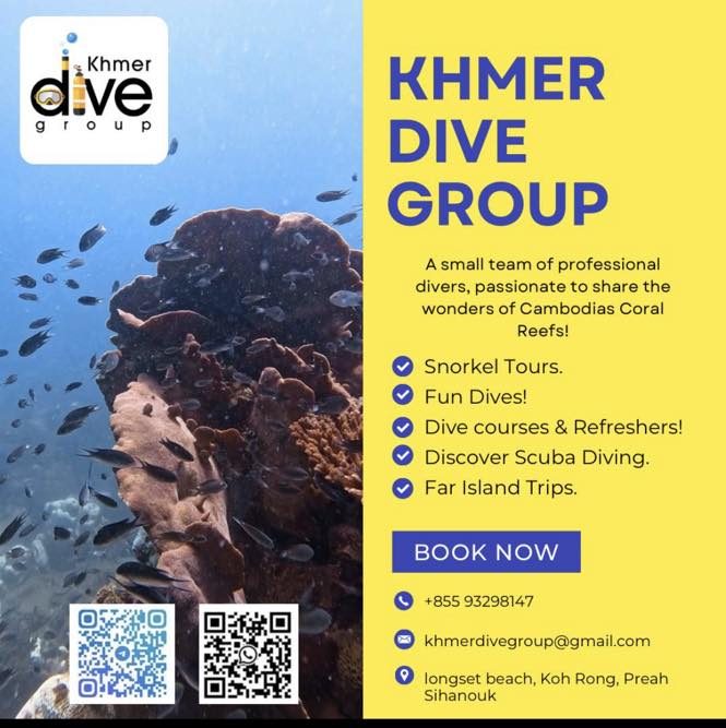 Khmer Dive Group on Koh Rong Island in SihanoukVille, Cambodia