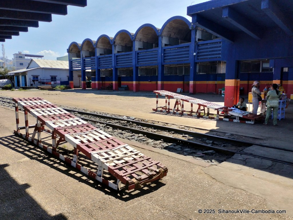 SihanoukVille Tourist Port in Cambodia. Ferry to the Cambodian Islands. Koh Rong and Koh Rong Samloem. Train station near the Port.