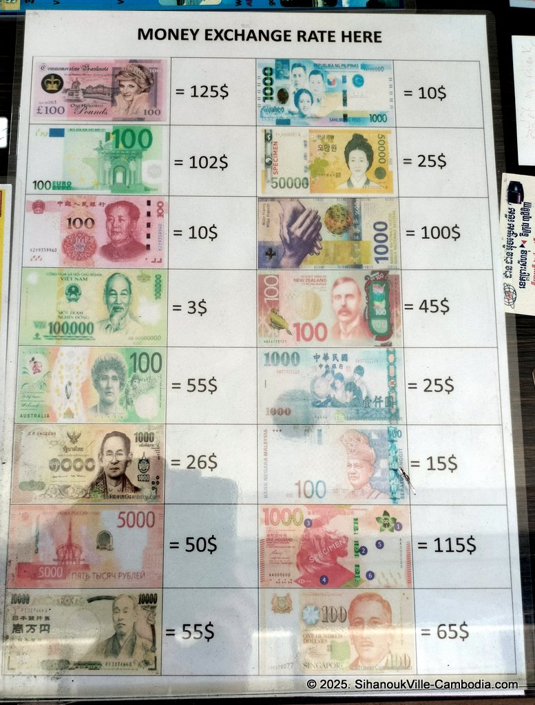 Yellow bus at the SihanoukVille Tourist Port.