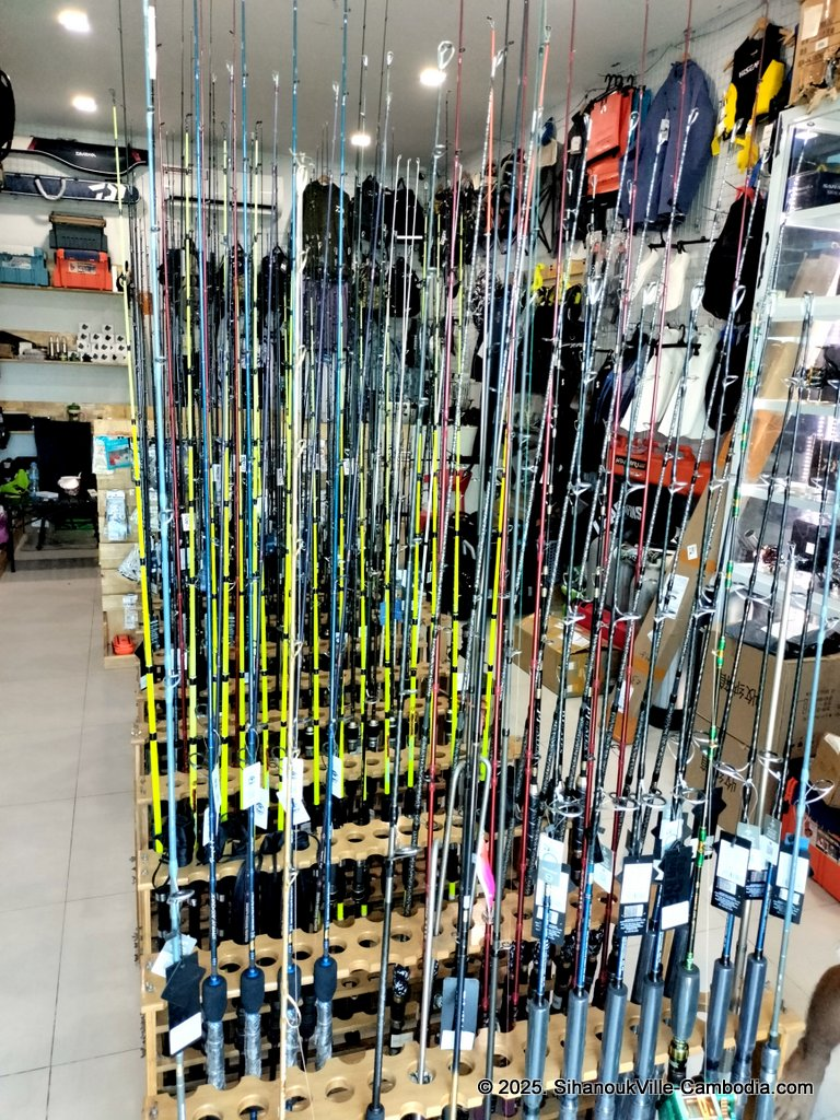 Sea Hunter Cambodia Fishing and scuba and fishing trips store at the SihanoukVille Tourist Port