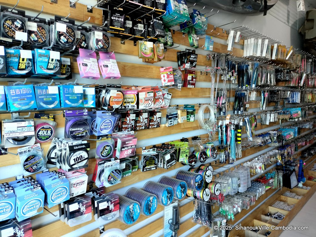Sea Hunter Cambodia Fishing and scuba and fishing trips store at the SihanoukVille Tourist Port