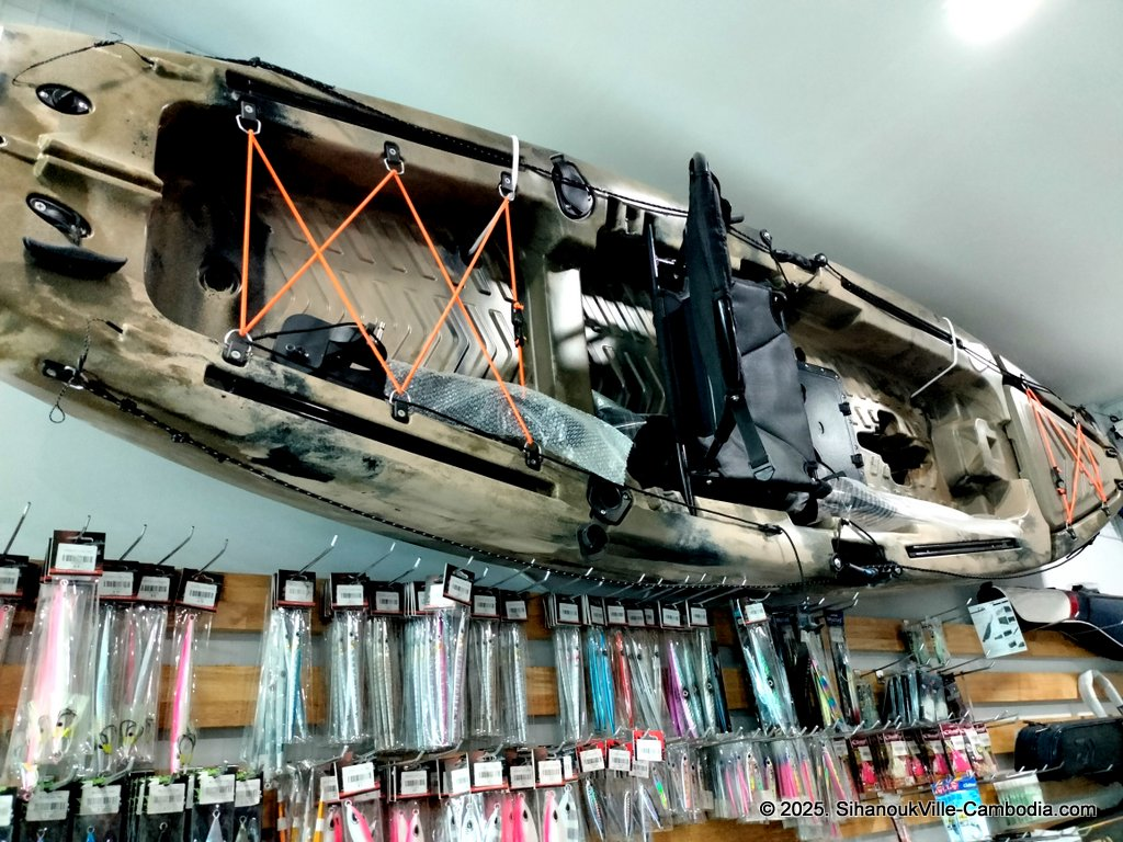 Sea Hunter Cambodia Fishing and scuba and fishing trips store at the SihanoukVille Tourist Port