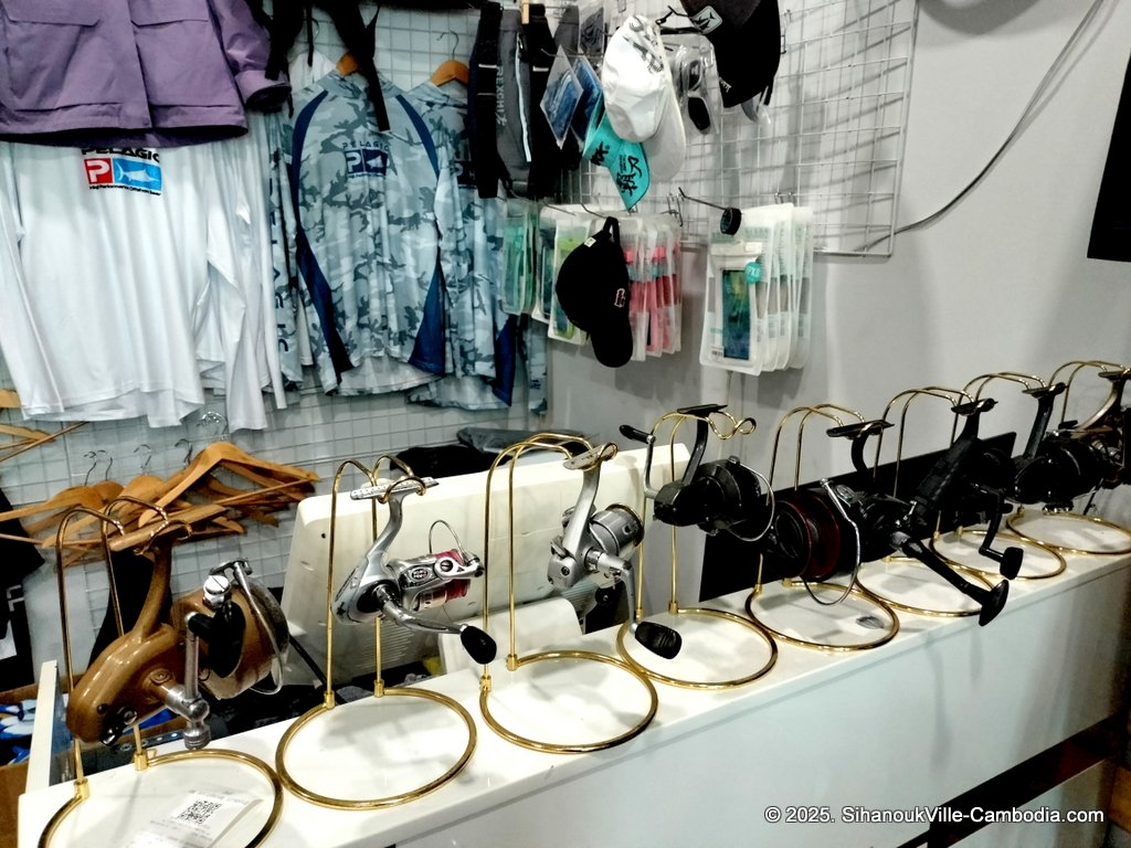 Sea Hunter Cambodia Fishing and scuba and fishing trips store at the SihanoukVille Tourist Port