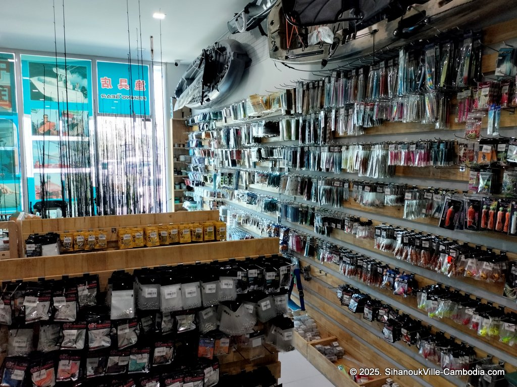 Sea Hunter Cambodia Fishing and scuba and fishing trips store at the SihanoukVille Tourist Port
