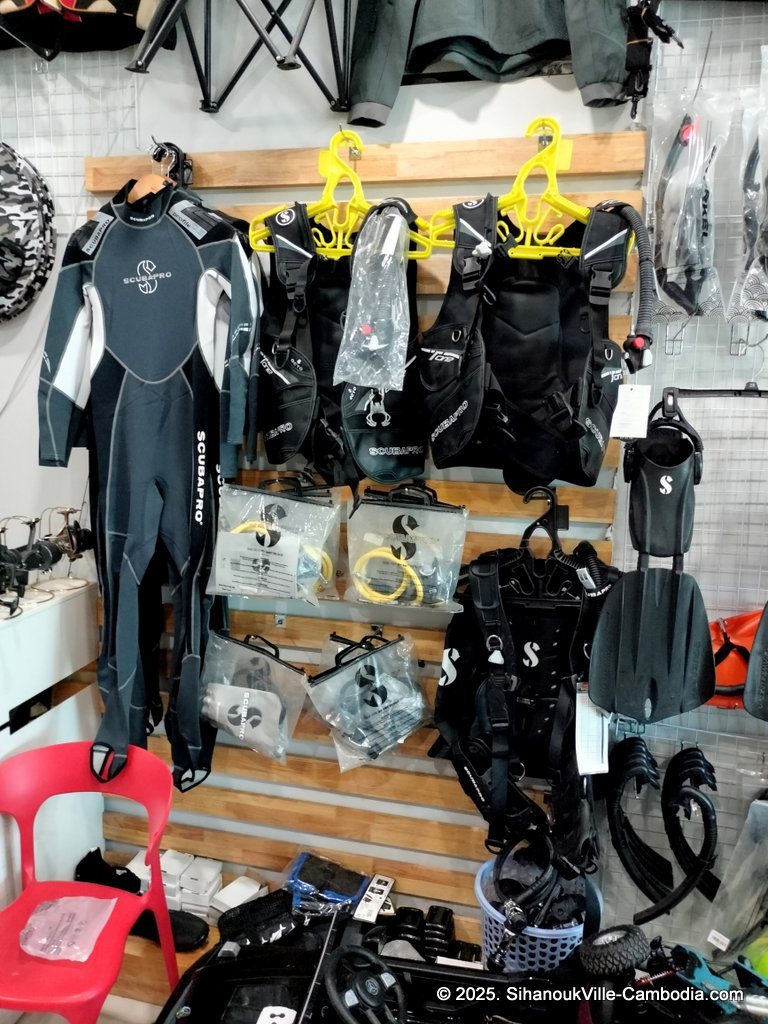 Sea Hunter Cambodia Fishing and scuba and fishing trips store at the SihanoukVille Tourist Port