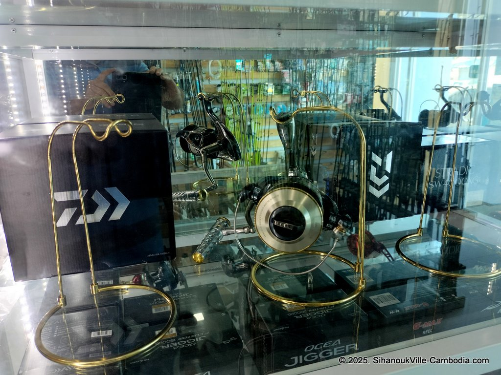 Sea Hunter Cambodia Fishing and scuba and fishing trips store at the SihanoukVille Tourist Port