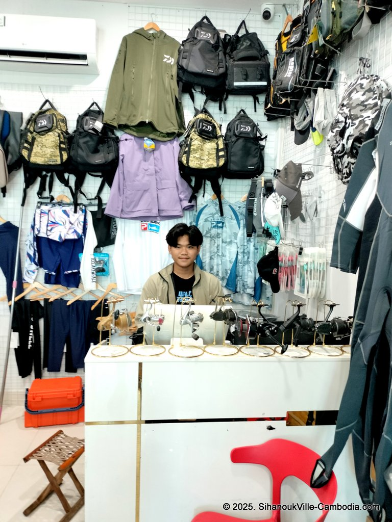 Sea Hunter Cambodia Fishing and scuba and fishing trips store at the SihanoukVille Tourist Port