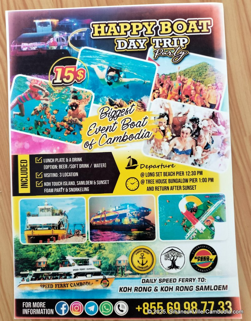 Speed Ferry Cambodia at the SihanoukVille Tourist Port. Happy Boat.