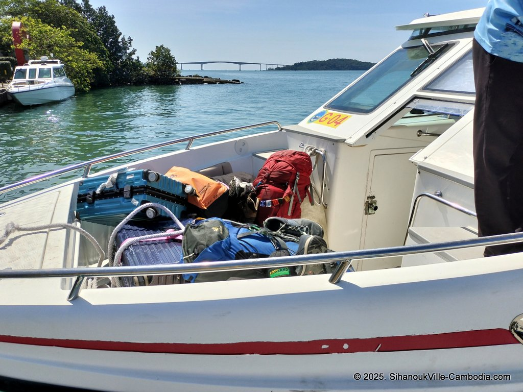SihanoukVille Tourist Port in Cambodia. Ferry to the Cambodian Islands. Koh Rong and Koh Rong Samloem. G.T.V.C. Speedboat.