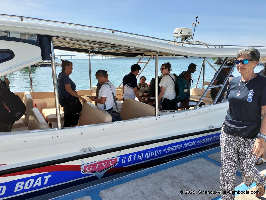 SihanoukVille Tourist Port in Cambodia. Ferry to the Cambodian Islands. Koh Rong and Koh Rong Samloem. G.T.V.C. Speedboat.