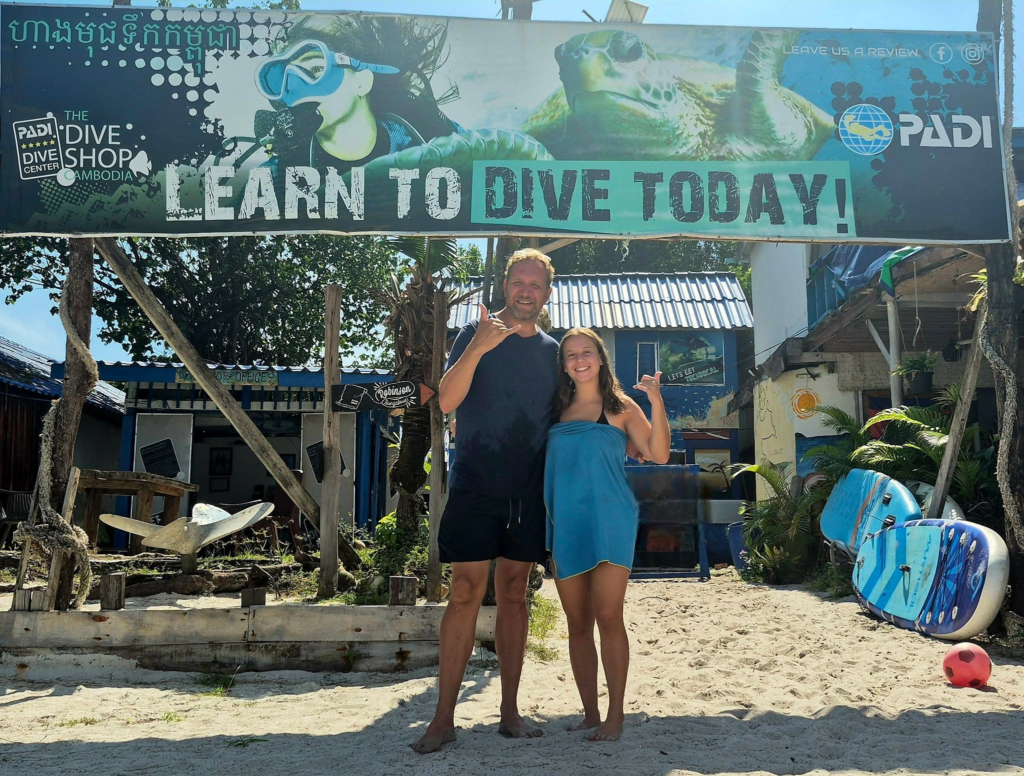 The Dive Shop Cambodia on Koh Rong Samloem Island in Cambodia.